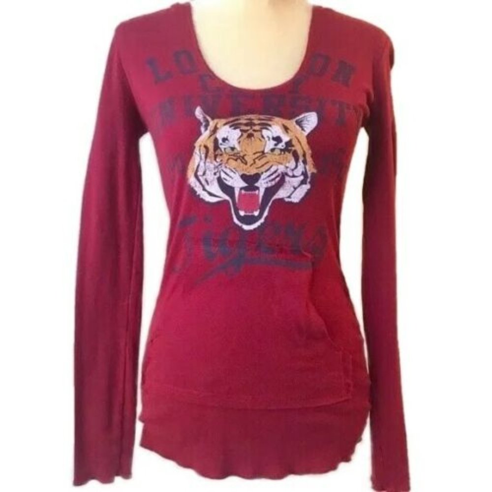 Wasabi & Ginger Red Long Sleeved Team Hoodie NWOT
